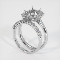 18K White Gold Halo Ring Setting Video