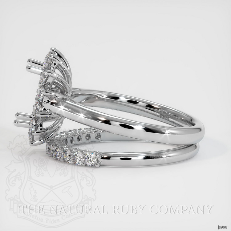 18K White Gold Halo Ring Setting