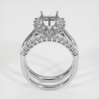 18K White Gold Halo Ring Setting Image