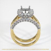 14K White & Yellow Halo Ring Setting Image