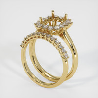 10K Yellow Gold Halo Ring Setting Video
