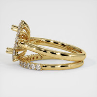 14K Yellow Gold Halo Ring Setting Image