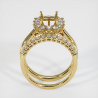 14K Yellow Gold Halo Ring Setting Image