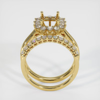 18K Yellow Gold Halo Ring Setting Image