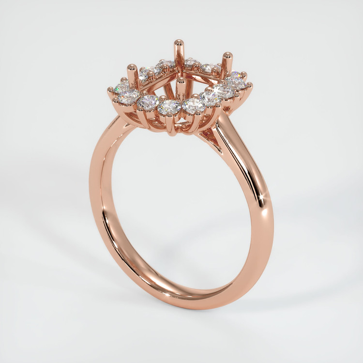 14K Rose Gold Antique Style Ring Setting
