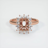 14K Rose Gold Antique Style Ring Setting Image