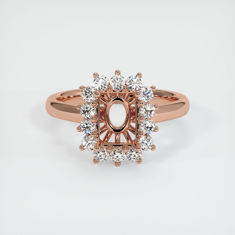 14K Rose Gold Antique Style Ring Setting