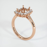 18K Rose Gold Antique Style Ring Setting Video