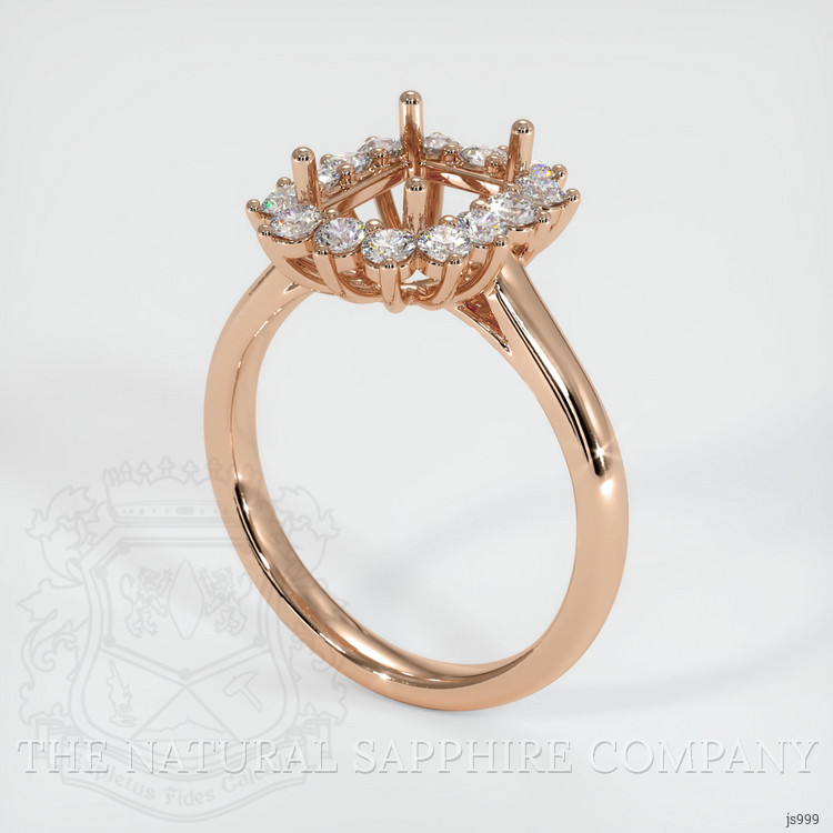 18K Rose Gold Antique Style Ring Setting