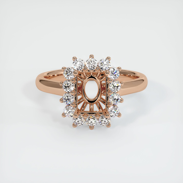 18K Rose Gold Antique Style Ring Setting