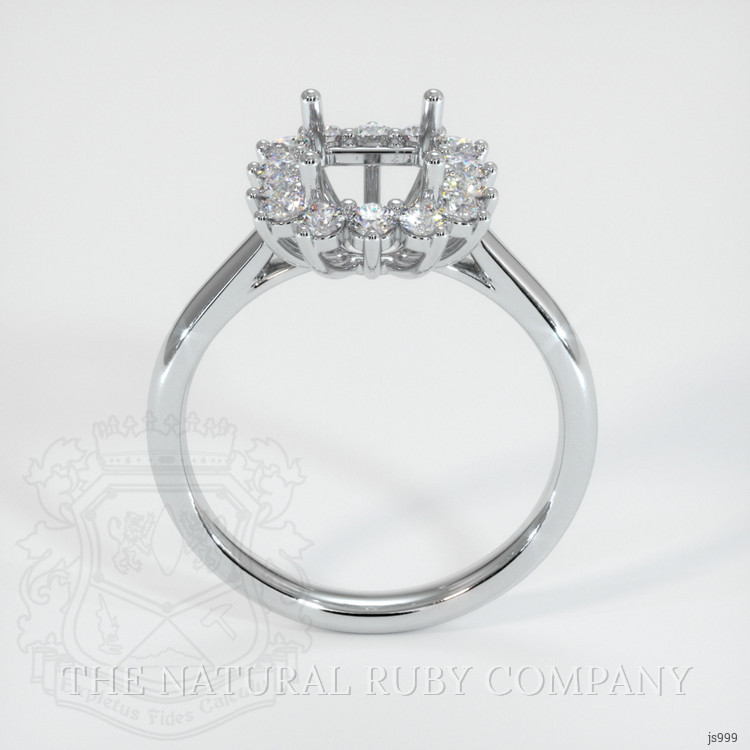 10K White Gold Antique Style Ring Setting