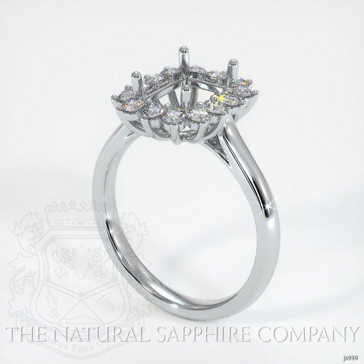 14K White Gold Antique Style Ring Setting
