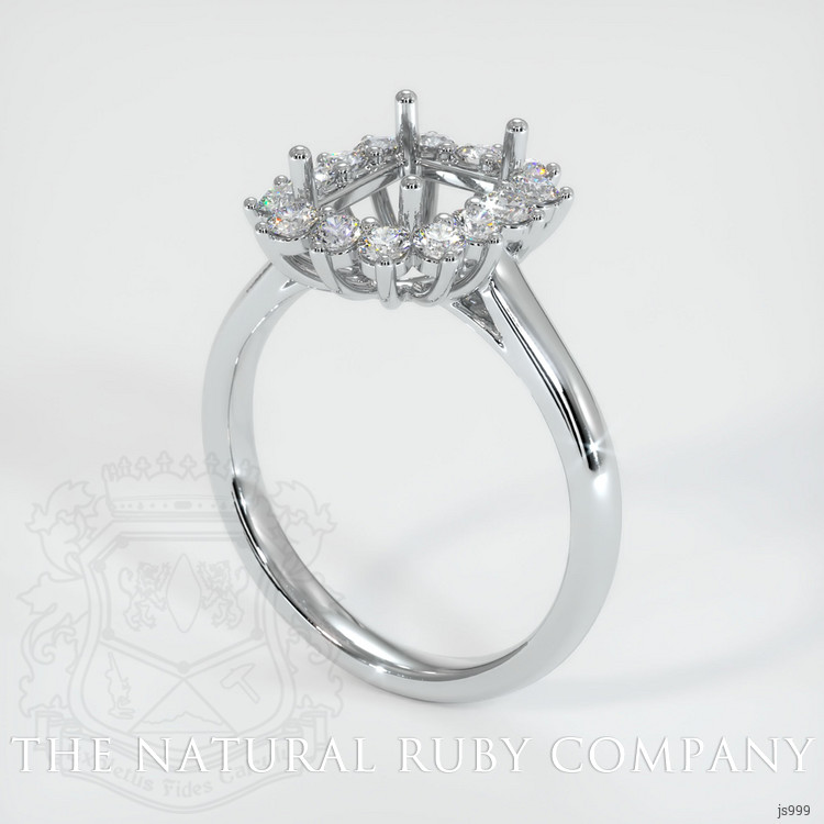 14K White Gold Antique Style Ring Setting