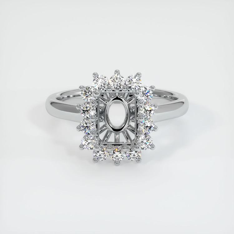 14K White Gold Antique Style Ring Setting