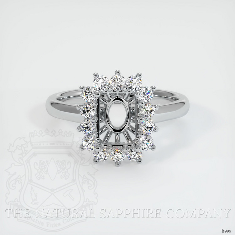 14K White Gold Antique Style Ring Setting