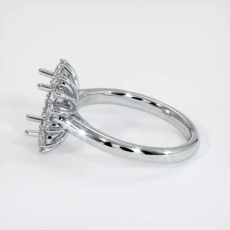 14K White Gold Antique Style Ring Setting