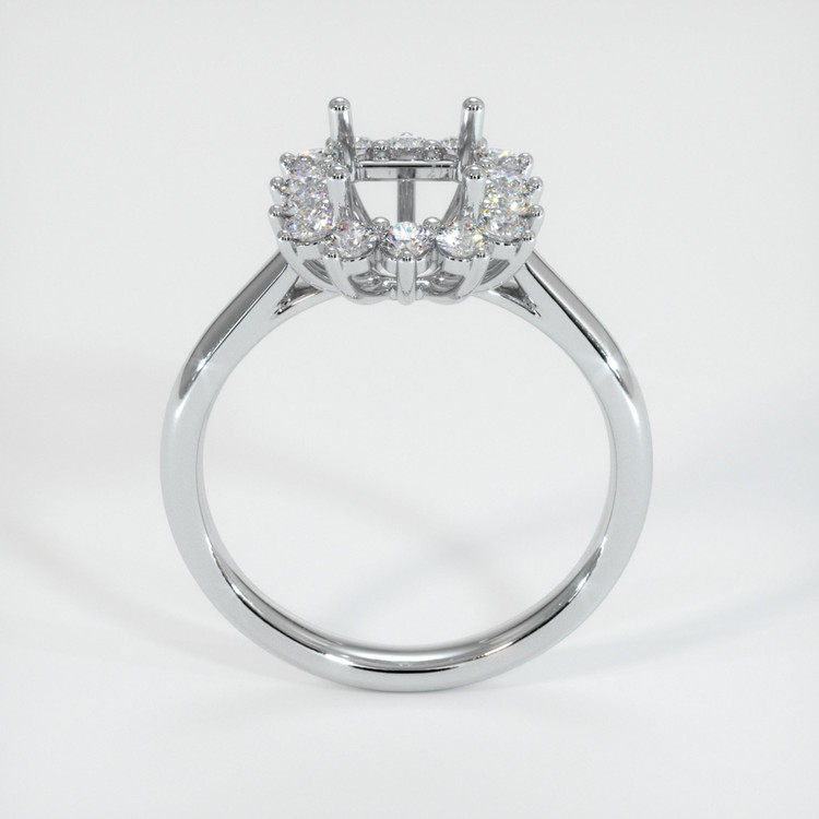 14K White Gold Antique Style Ring Setting