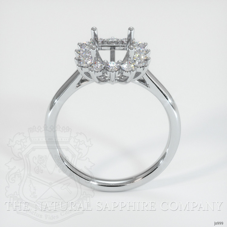 14K White Gold Antique Style Ring Setting