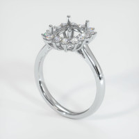 18K White Gold Antique Style Ring Setting Video