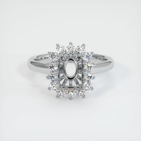 18K White Gold Antique Style Ring Setting Image