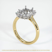 14K White & Yellow Antique Style Ring Setting Video