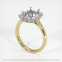 Antique Style Purple Sapphire Ring 2.22 Ct., 18K White & Yellow Combination Setting