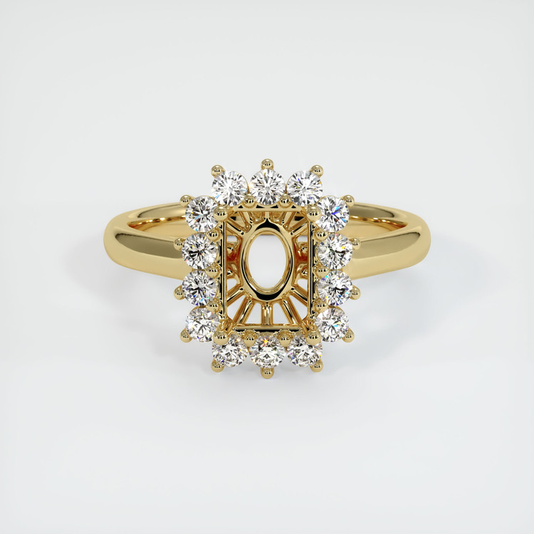 14K Yellow Gold Antique Style Ring Setting