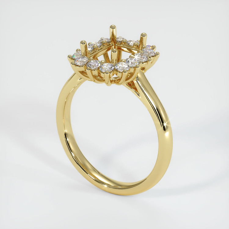 18K Yellow Gold Antique Style Ring Setting