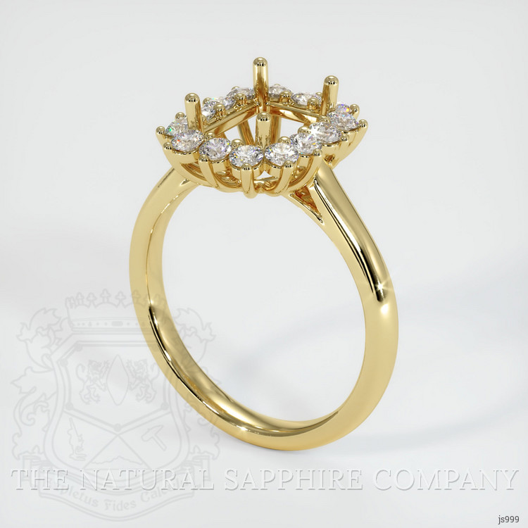 18K Yellow Gold Antique Style Ring Setting