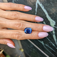 7.98 Ct. Blue Sapphire from Ceylon (Sri Lanka) Life Style