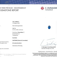 5.67 Ct. Blue Sapphire from Ceylon (Sri Lanka) Scan Report