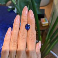 5.67 Ct. Blue Sapphire from Ceylon (Sri Lanka) Life Style