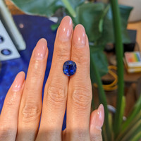 6.11 Ct. Blue Sapphire from Ceylon (Sri Lanka) Life Style