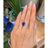 6.11 Ct. Blue Sapphire from Ceylon (Sri Lanka) Life Style