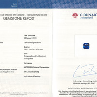 8.68 Ct. Blue Sapphire from Ceylon (Sri Lanka) Scan Report