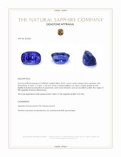 26.01 Ct. Blue Sapphire from Burma (Myanmar) Appraisal