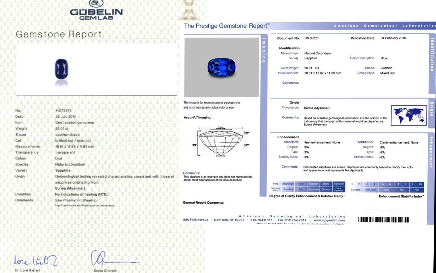 26.01 Ct. Blue Sapphire from Burma (Myanmar)