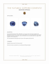 3.69 Ct. Blue Sapphire from Burma (Myanmar) Appraisal