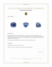 3.69 Ct. Blue Sapphire from Burma (Myanmar) Appraisal