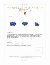 3.59 Ct. Blue Sapphire from Burma (Myanmar) Appraisal