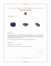 3.61 Ct. Blue Sapphire from Ceylon (Sri Lanka) Appraisal