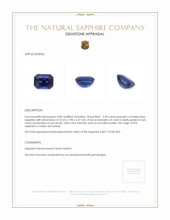 5.49 Ct. Blue Sapphire from Ceylon (Sri Lanka) Appraisal