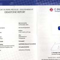 6.52 Ct. Blue Sapphire from Ceylon (Sri Lanka) Scan Report
