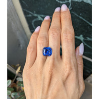 8.27 Ct. Blue Sapphire from Madagascar Life Style