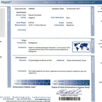 9.26 Ct. Blue Sapphire from Madagascar Scan Report