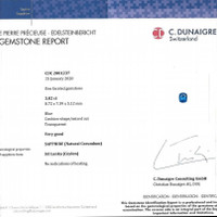3.02 Ct. Blue Sapphire from Ceylon (Sri Lanka) Scan Report