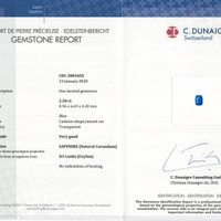 2.50 Ct. Blue Sapphire from Ceylon (Sri Lanka) Scan Report