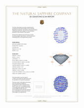 1.30 Ct. Blue Sapphire and Natural Diamond Halo Ring, Platinum 950 3 D Scan Report