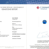 19.11 Ct. Blue Sapphire from Ceylon (Sri Lanka) Scan Report