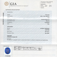 16.75 Ct. Blue Sapphire from Ceylon (Sri Lanka) Scan Report